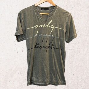 Green Short Sleeve Tee with Positive Message